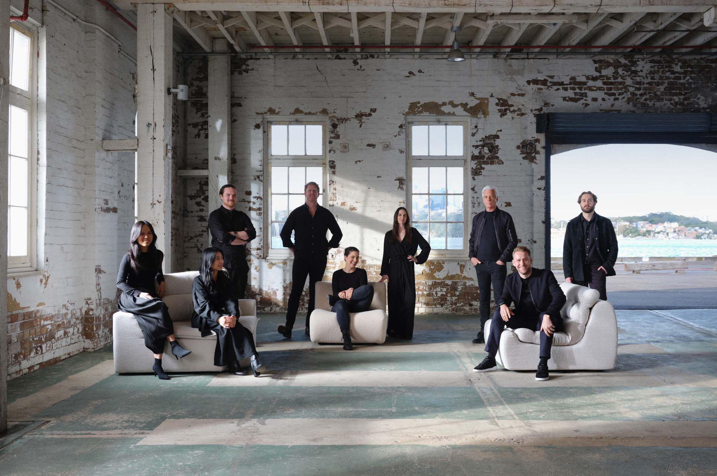 Landscape shot of the King Living design team, featuring Founder David King.