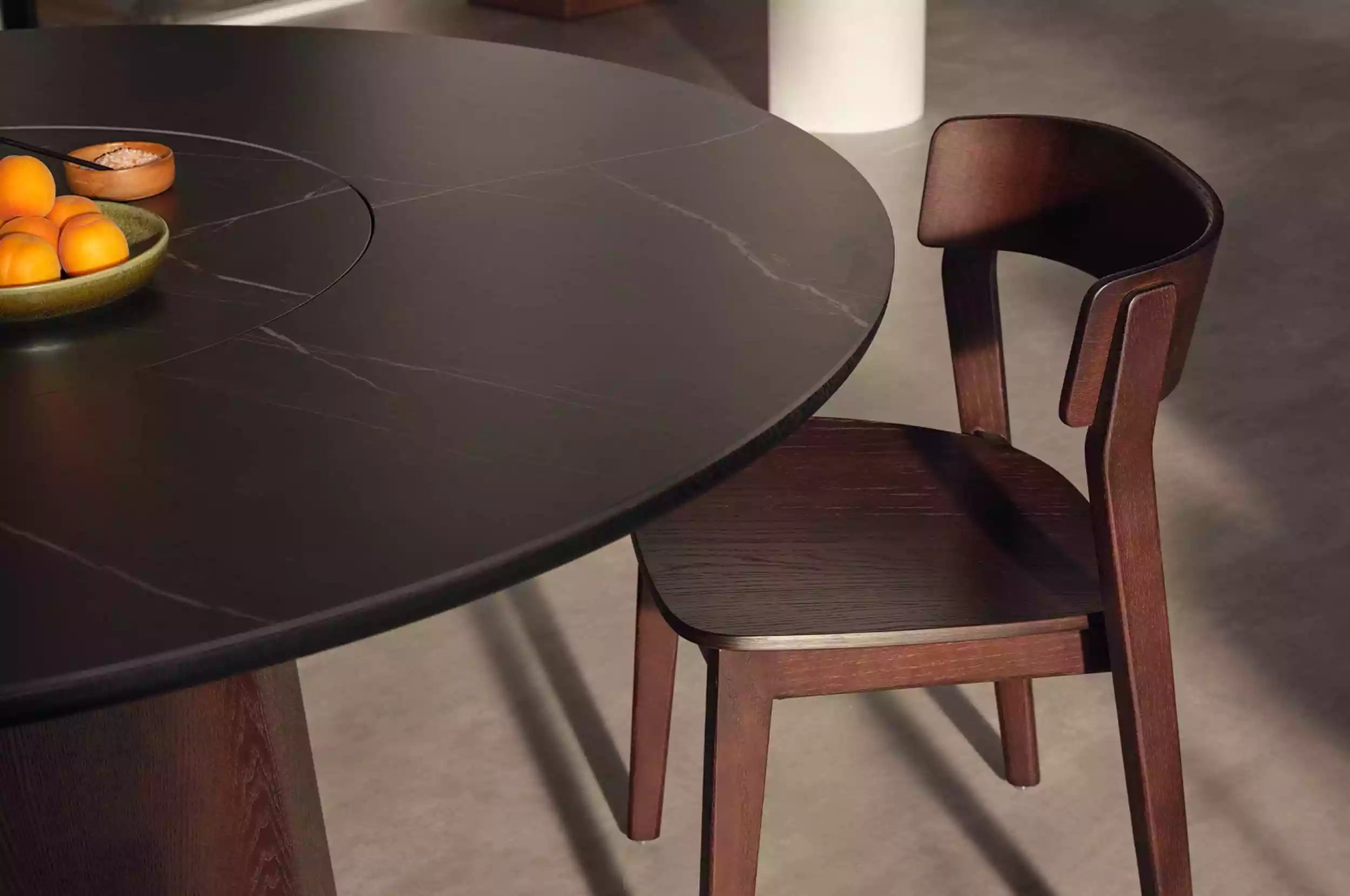 Issho Lazy Susan Dining Table Open Base