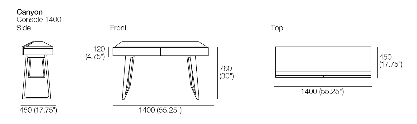 Canyon Console Table King Living, What Are The Dimensions Of A Console Table