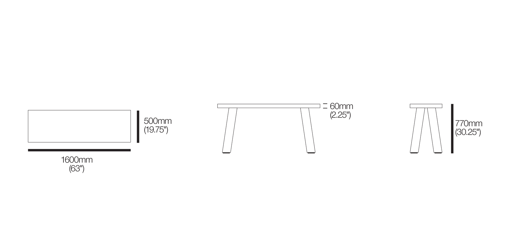 Heritage Rectangle Console Table