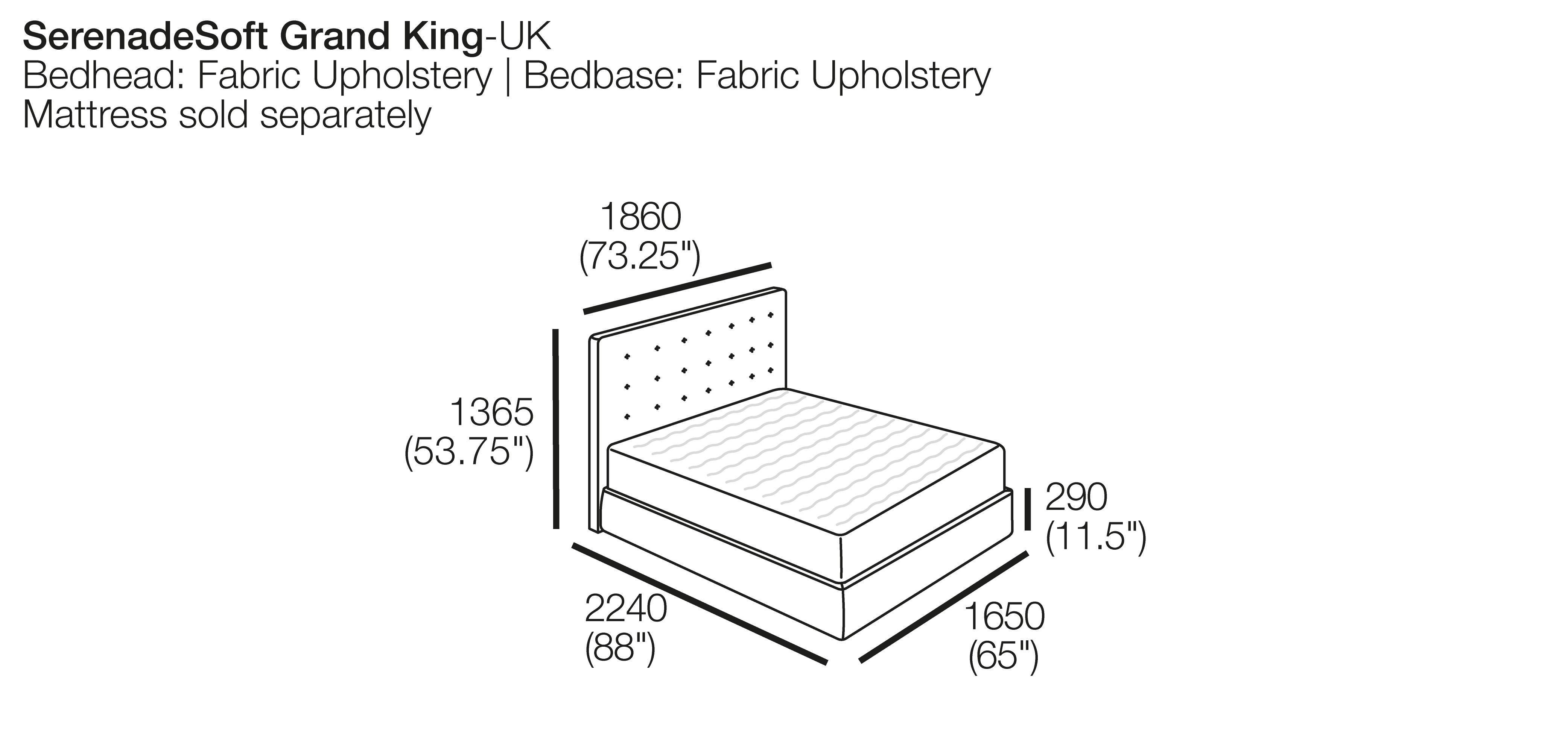Serenade Storage Bed King Size Bed Queen Size Bed Double Size Bed