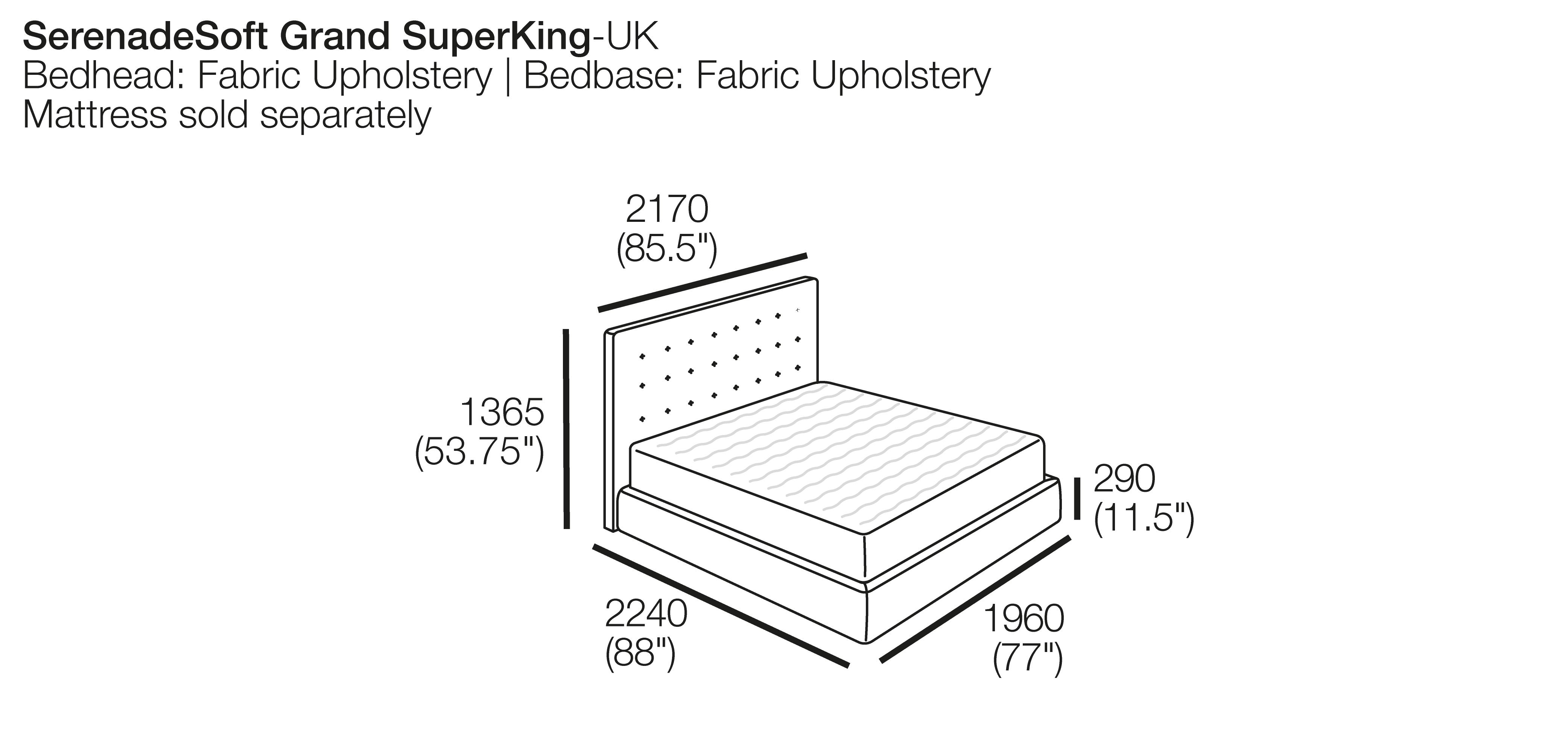 Serenade Storage Bed King Size Bed Queen Size Bed Double Size Bed