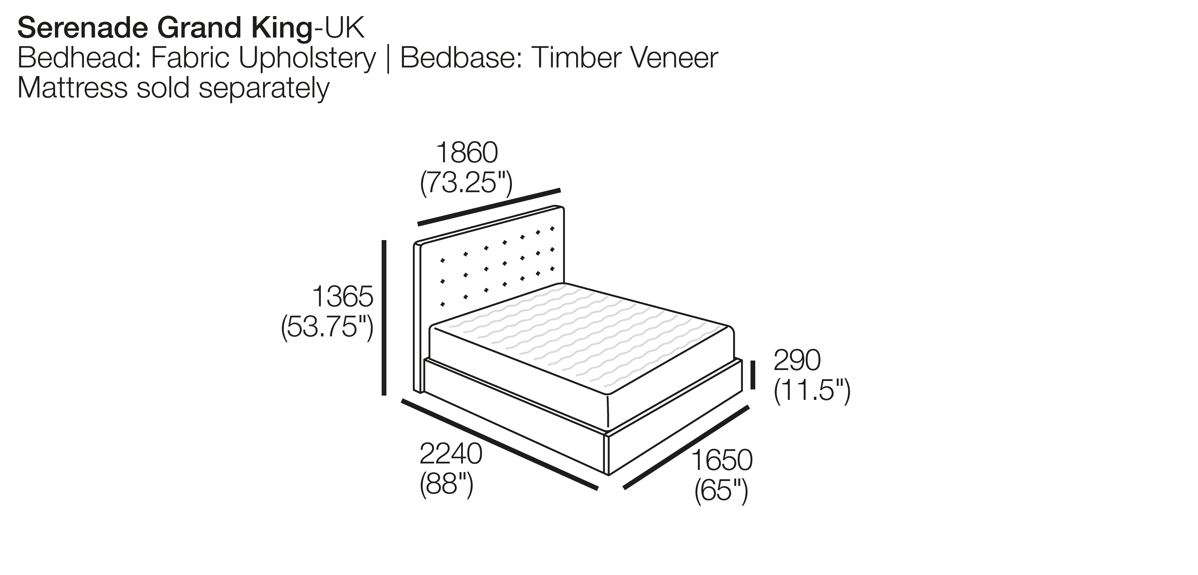 Serenade Storage Bed King Size Bed Queen Size Bed Double Size Bed